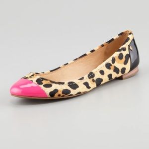 Kate Spade leopard w pink cap toe flats “Terry”